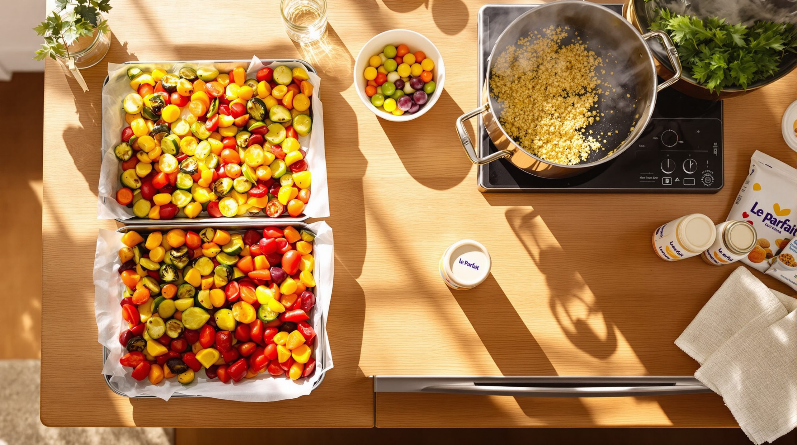 découvrez comment préparer 10 bases culinaires le dimanche pour composer facilement 5 dîners rapides et savoureux durant la semaine grâce au batch cooking.