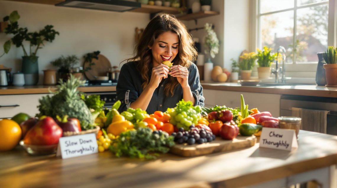 découvrez comment la mastication consciente peut améliorer votre digestion. suivez nos conseils et astuces simples pour manger en pleine conscience et favoriser votre bien-être intestinal au quotidien !